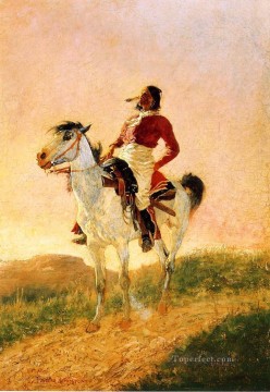 フレデリック・レミントン Painting - 現代コマンチ族 古アメリカ西部 フレデリック・レミントン